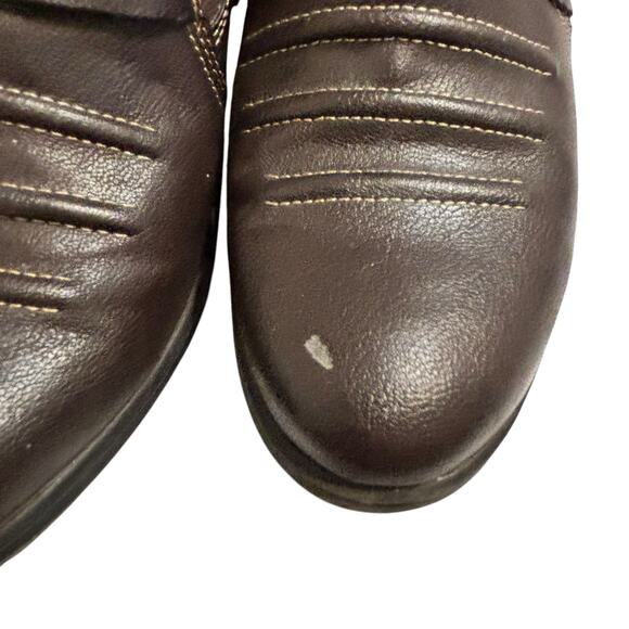 Naturalizer - Women's Kaz Brown Faux Leather Block Heeled Ankle Booties Size 8M - Picture 7 of 9